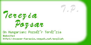 terezia pozsar business card